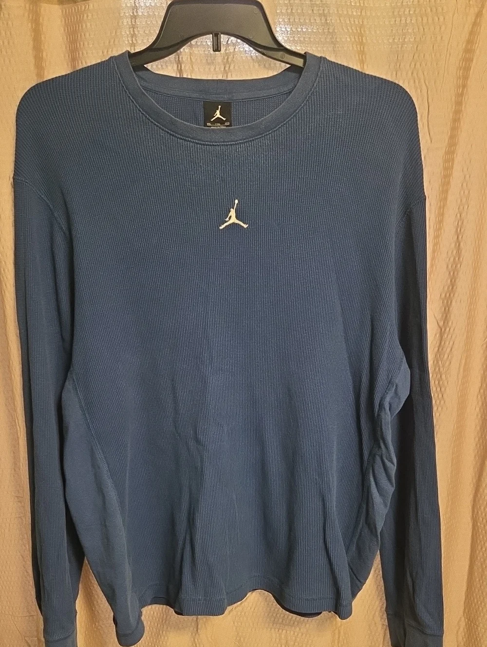 Jordan Retro/Vintage Long Sleeve Thermal Top,Blue with White, SZ XXL Jumpman